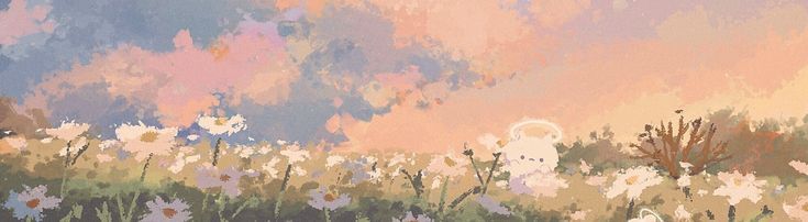 Pastel meadow header